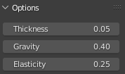 Blender Cable PRO - Options Panel